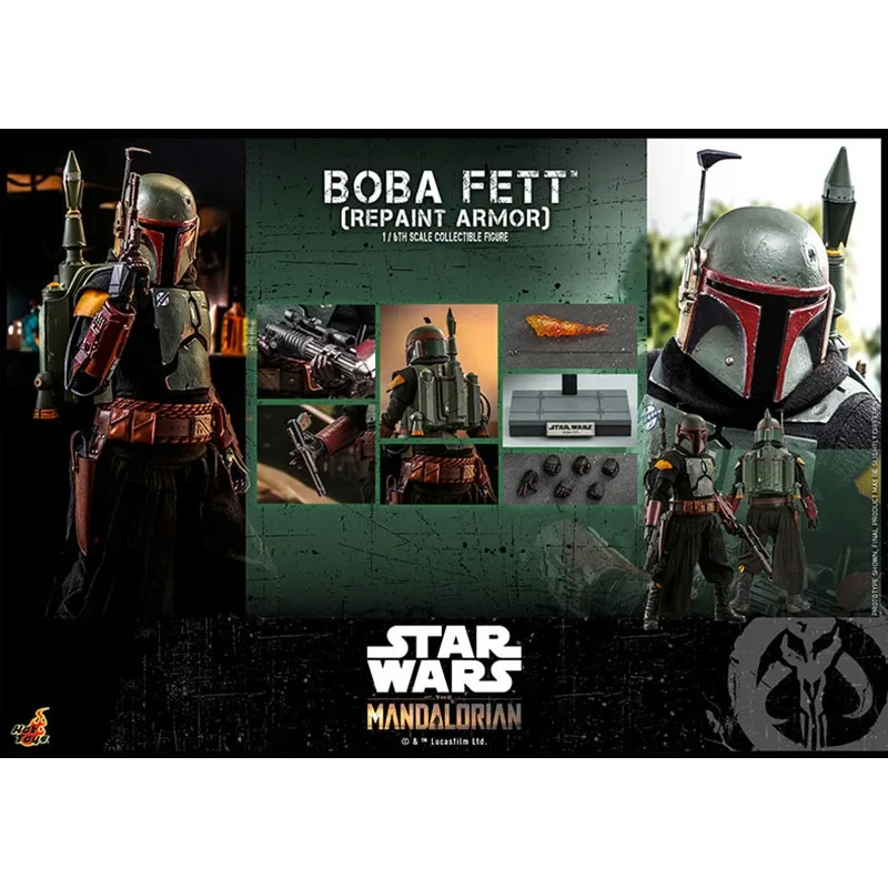 

In Stock Original HotToys HT 1/6 TMS055 BOBA FETT Repaint Armor The Mandalorian Anime Figure Model Collectible Action Toys Gifts