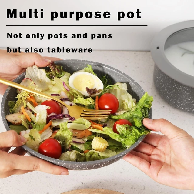 Removable Handle Cookware Induction Stackable Pots And Pans Set