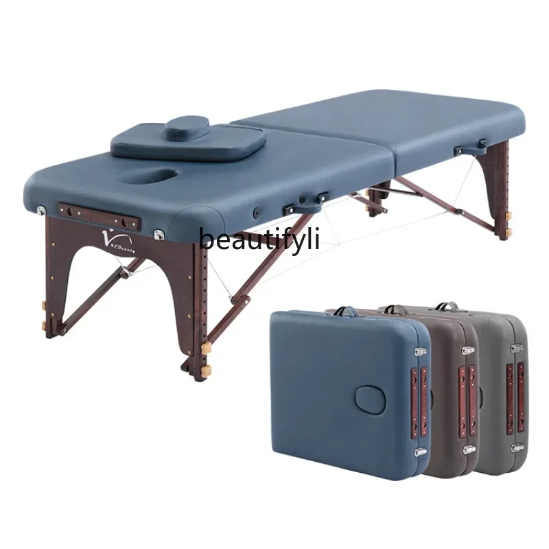 Folding Massage Bed Massage Portable Physiotherapy Bed Moxibustion Tattoo Portable Facial Bed