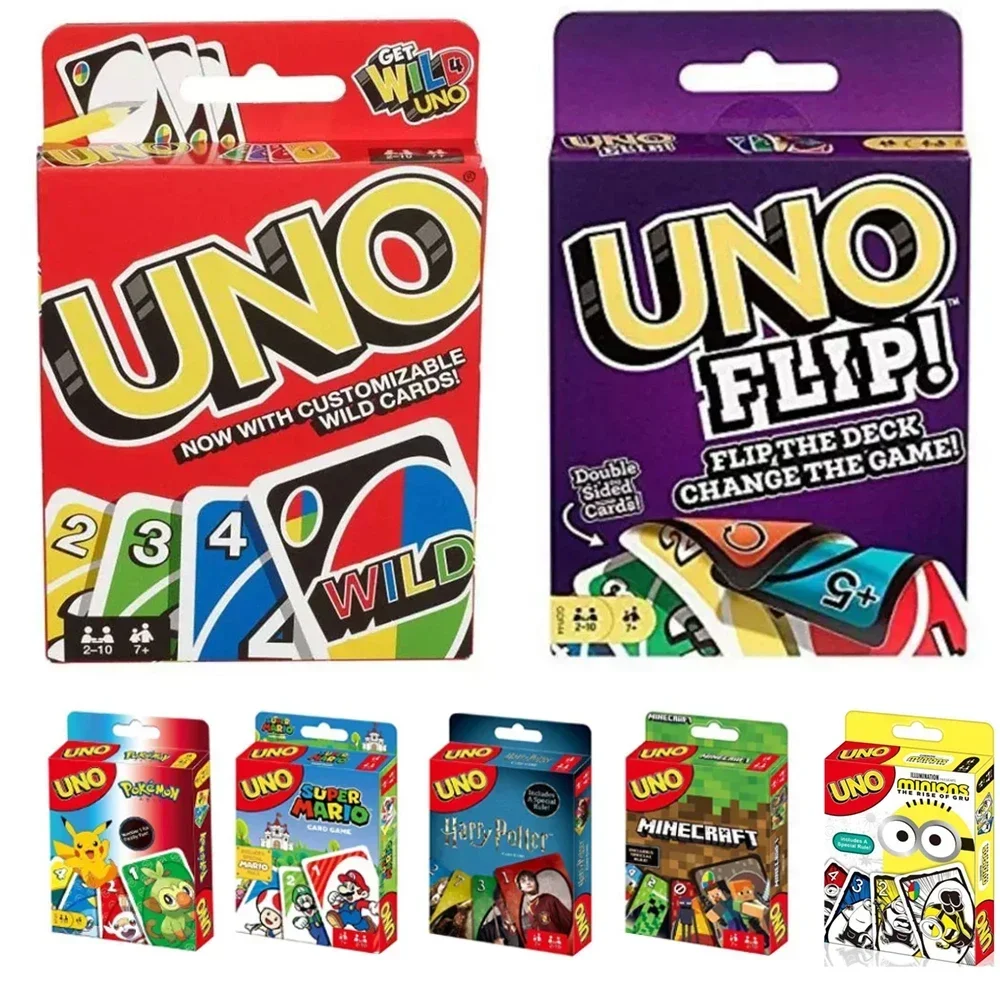 Mattel UNO FLIP! Games Family Funny Entertainment Board Game Fun Playing Cards Kids Toys Gift Box uno Card Game Kids Toys 2025