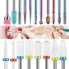 Advanced 19Pcs 3/32 Inch Electric Nail Drill Bits Sets, Diamond & Ceramic Cuticle Bits For Acrylic Gel Nails 1