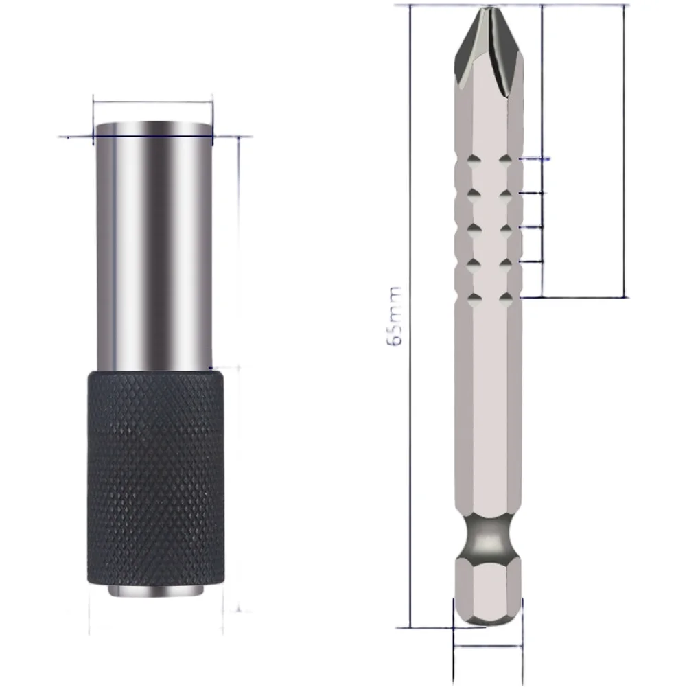 3 In 1 Magnetic Socket Adapter Set With 5 Adjustable Bit Depth 6.35mm ...