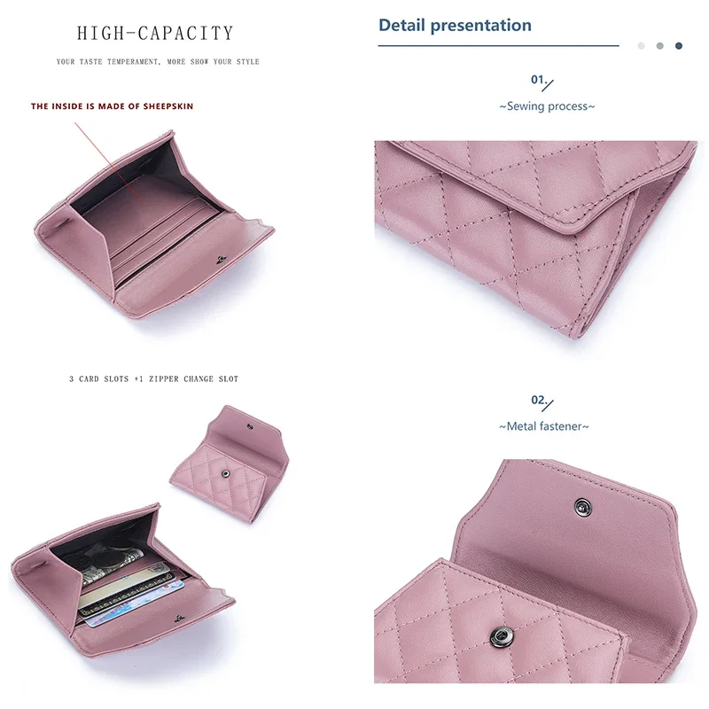 Genuine Leather Slim Thin Credit Debit Card ID Mini Holder Bifold Wallet Driver License Safe Holder Soft Real Leather Coin Purse