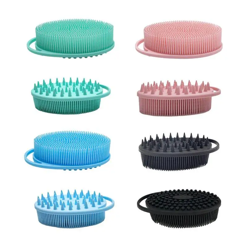 

Silicone Shampoo Brush Head Scalp Massage Comb Hair Washing Comb Double Sided Soft Brush For Deep Cleaning And Skin Massage
