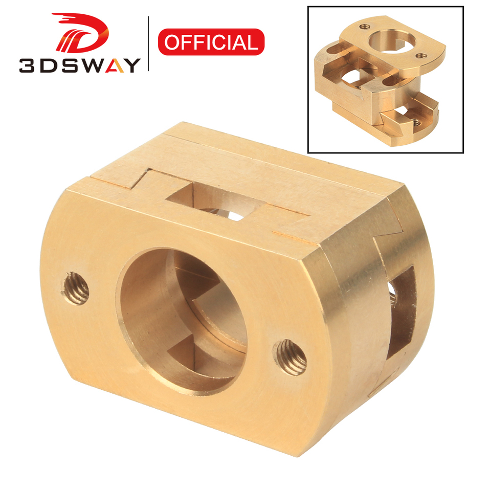 3DSWAY 18mm Oldham Coupling Ender 3 V2 CR10 CR10S Pro T8 Screw Coupler Z-Axis 8mm Brass Lead Screw Hot Bed for 3D Printer Parts
