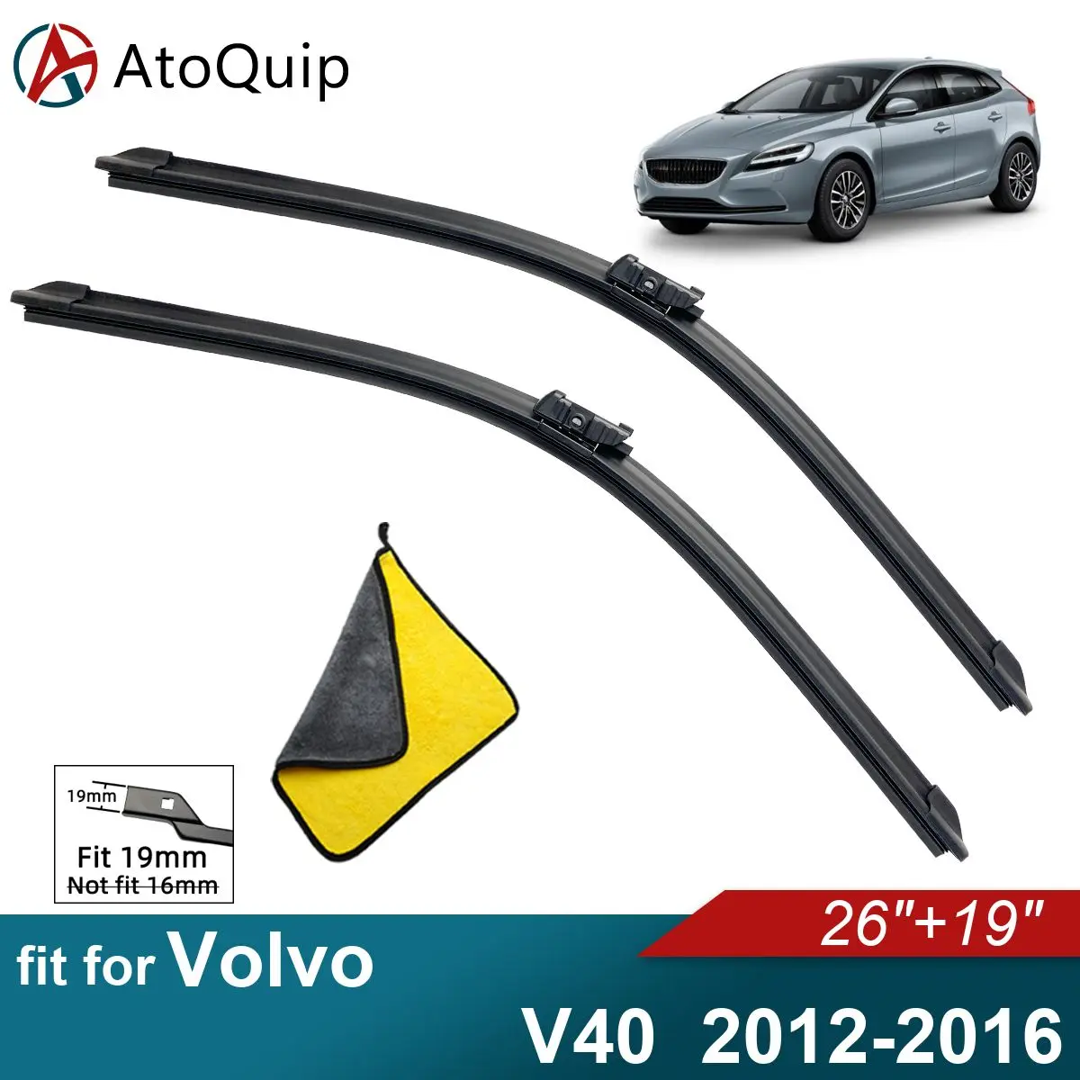 

Car Windshield Wiper Blades Fit For Volvo V40 Wiper Blades Soft Rubber Auto Front Windscreen