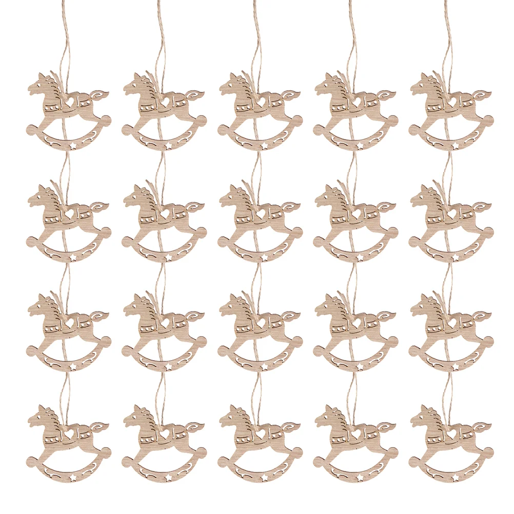 

Xmas Hanging Pendant Christmas Tree Plaque Wooden Ornament Natural Slices Labels