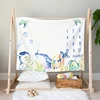 Baby Milestone Blanket Infant Photo Props Background Mats Portray Diaper Baby Calendar Grow Backdrop Cloth Photography Accessory 2