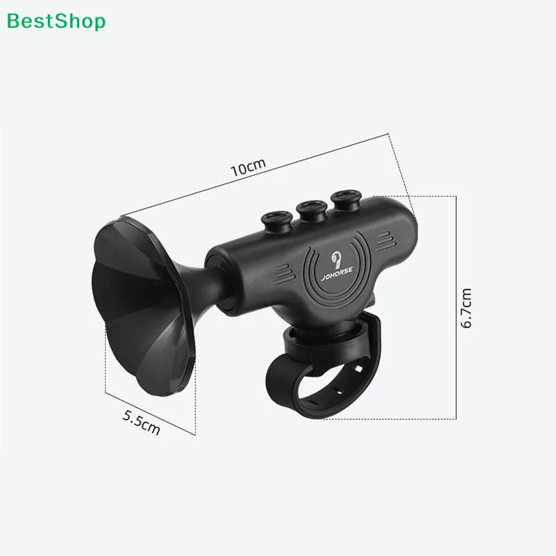 〔R〕120dB 충전식 자전거 경적 - 4가지 울림 모드, USB 충전, 핸들바에 쉽게 장착 가능