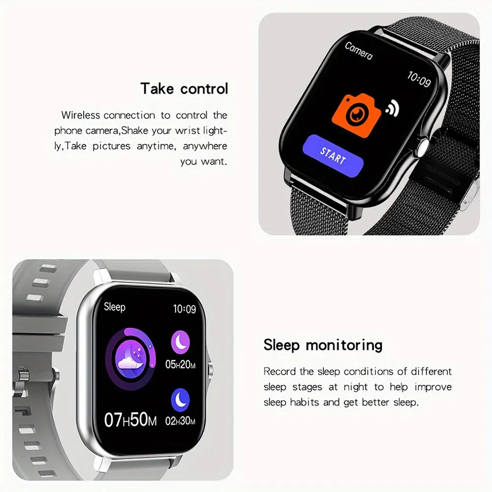2025 New Smartwatch 1.83"Color Screen Full Touch  Wireless Bluetooth Call Custom Dial Heart Rate Monitor Smart Watch Women Men 2