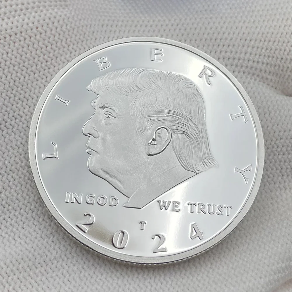 2024 Liberty Trump Silver Coin 47th US President Big Head Coin Collectibles Badge in God We Trust Medal Souvenir - Image 5