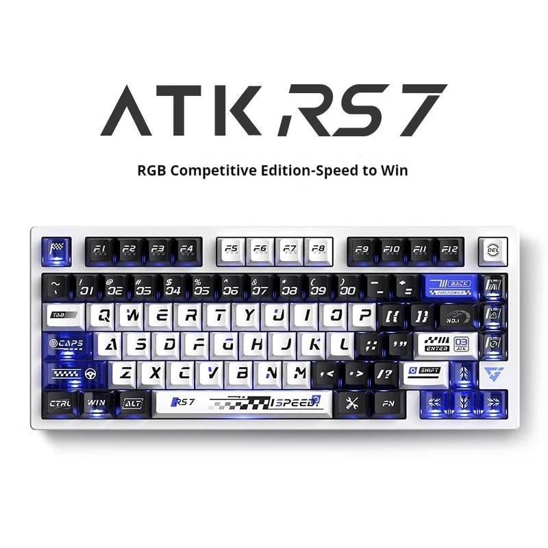 ATK-Teclado mecánico RS7 Pro, periférico con cable RGB, disparador 