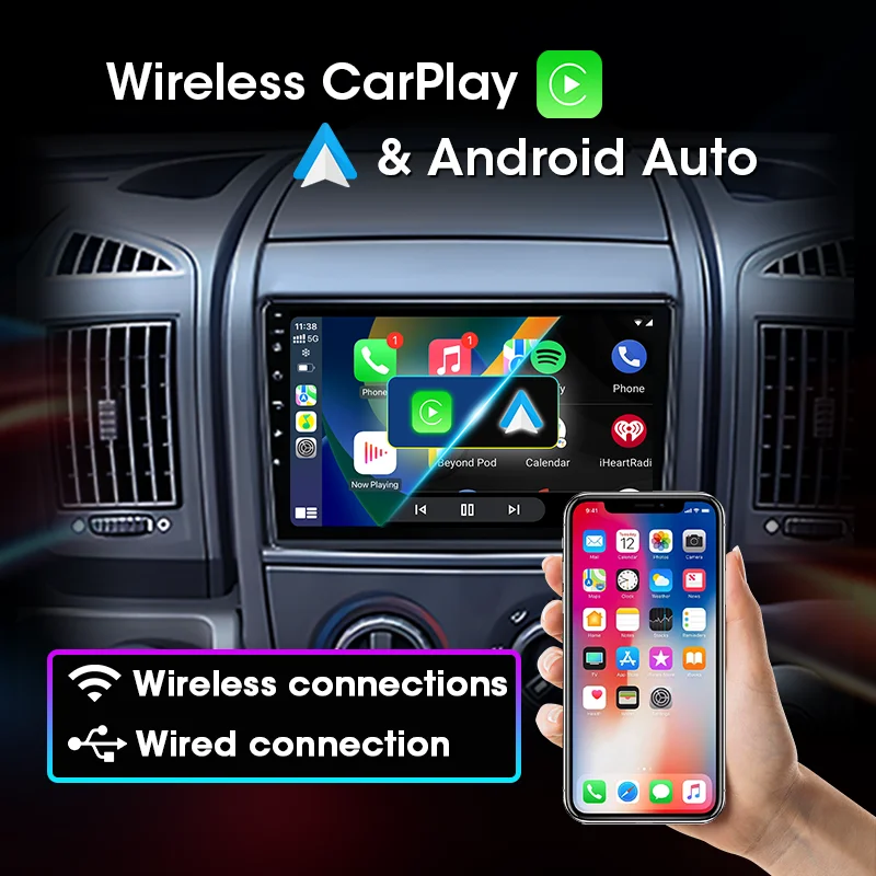 Carplay para Fiat Ducato Peugeot Boxer Citroen Jumper 2 2006-2022 Android Auto Radio reproductor Multimedia Navi GPS DVD unidad principal 3