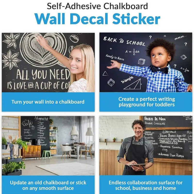 Adhesive Blackboard Sticker Adhesive Blackboard Wallpaper Stick Self Adhesive Chalk Board Wall Sticker For Classroom Display