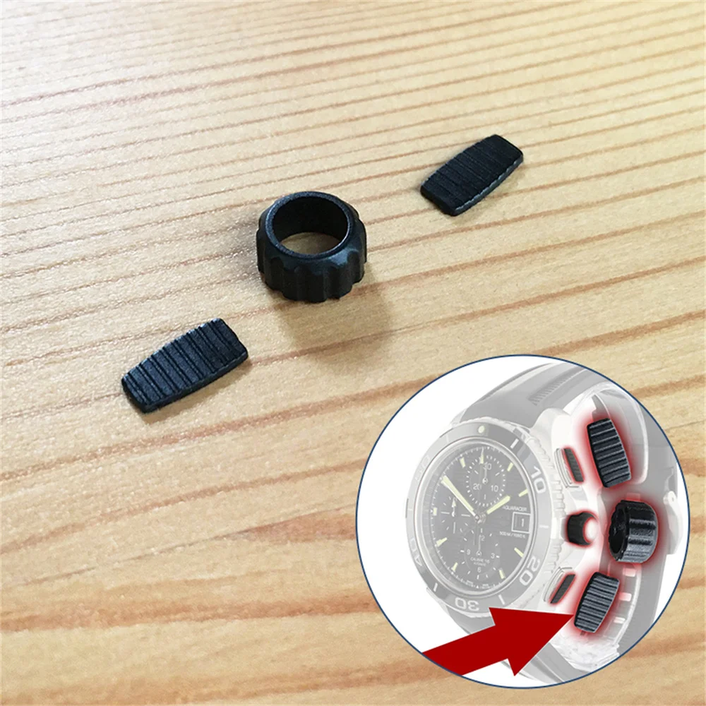 Orologio In Gomma Pusher Paster Sticker Crown Cover Per Tag Heuer Aquaracer Cak2111 Orologio Automatico