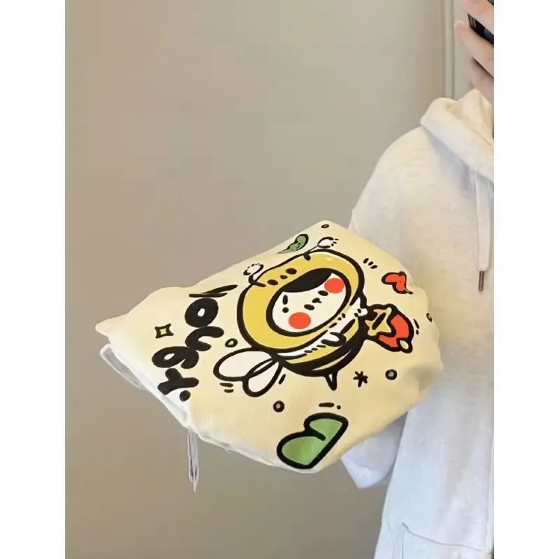 Custom  Jupiter Cute Girl Snack Pack Large Capacity Student Canvas Bag Korean Ins Style Bee Baby Mom Handbag