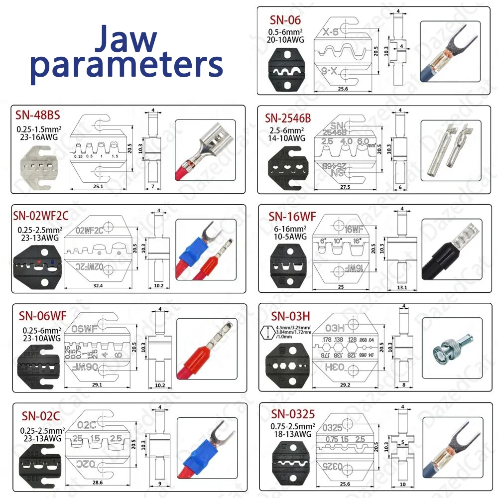 압착 펜치 세트 SN-48BS(=SN-48B+SN-28B) 2.8 4.8 6.3 VH3.96/튜브/절연 단자용 조 키트 전기 클램프 최소 도구