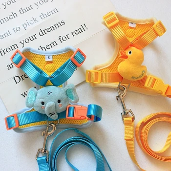 Adjustable French Bulldog Pet Neck Collar for Dogs Animal Print Puppy Harness Vest Polyester Small Medium Dog Leash Accessories 1