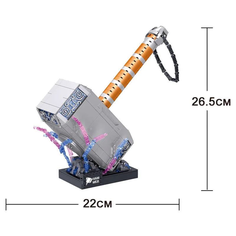 Funny Joy 975PCS Thors Thunder Hammer Heroes Toys Building Puzzle Block Brick Kid Boys Gift #01037