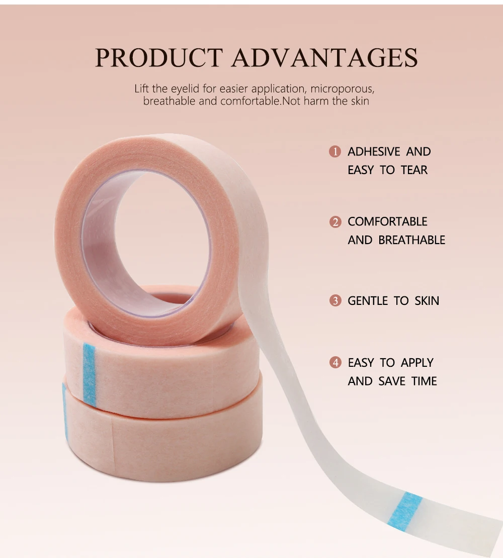 SAKURAHANA Vlies-Wimpernband für empfindliche Haut, vielseitig einsetzbares Papierband unter den Augen für falsche Wimpern, Make-up-Werkzeuge – Detail 2
