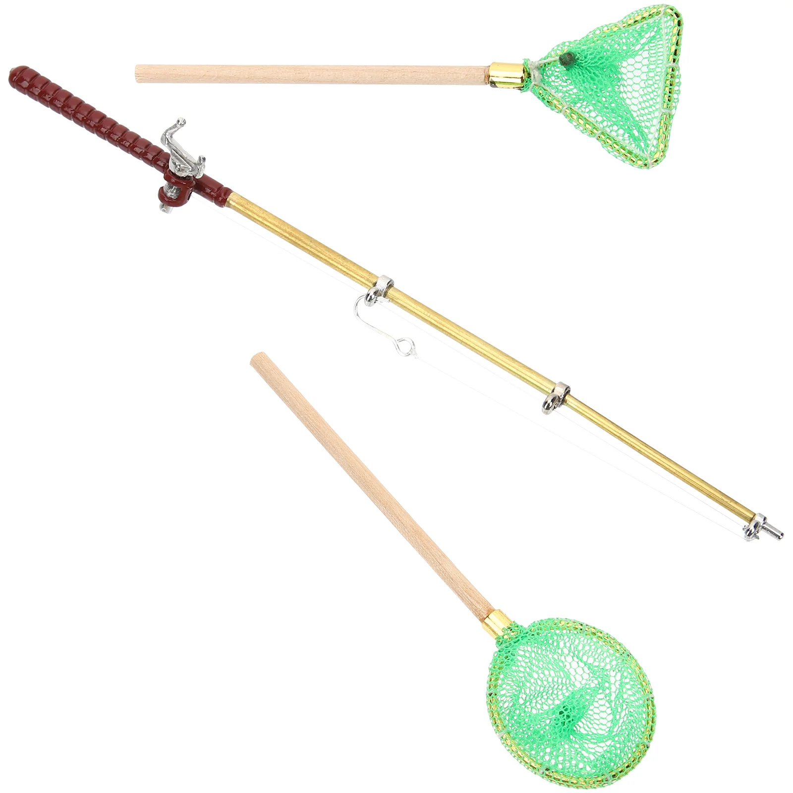 

Desktop Fishing Pole Model Accessories Ornamental Tool Decor Children’s Toys