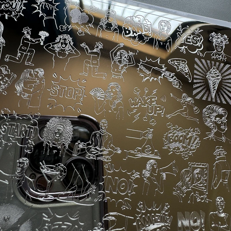 XMQ 스탬핑 네일 아트 IMEGE 플레이트 부활절 토끼 달걀 템플릿