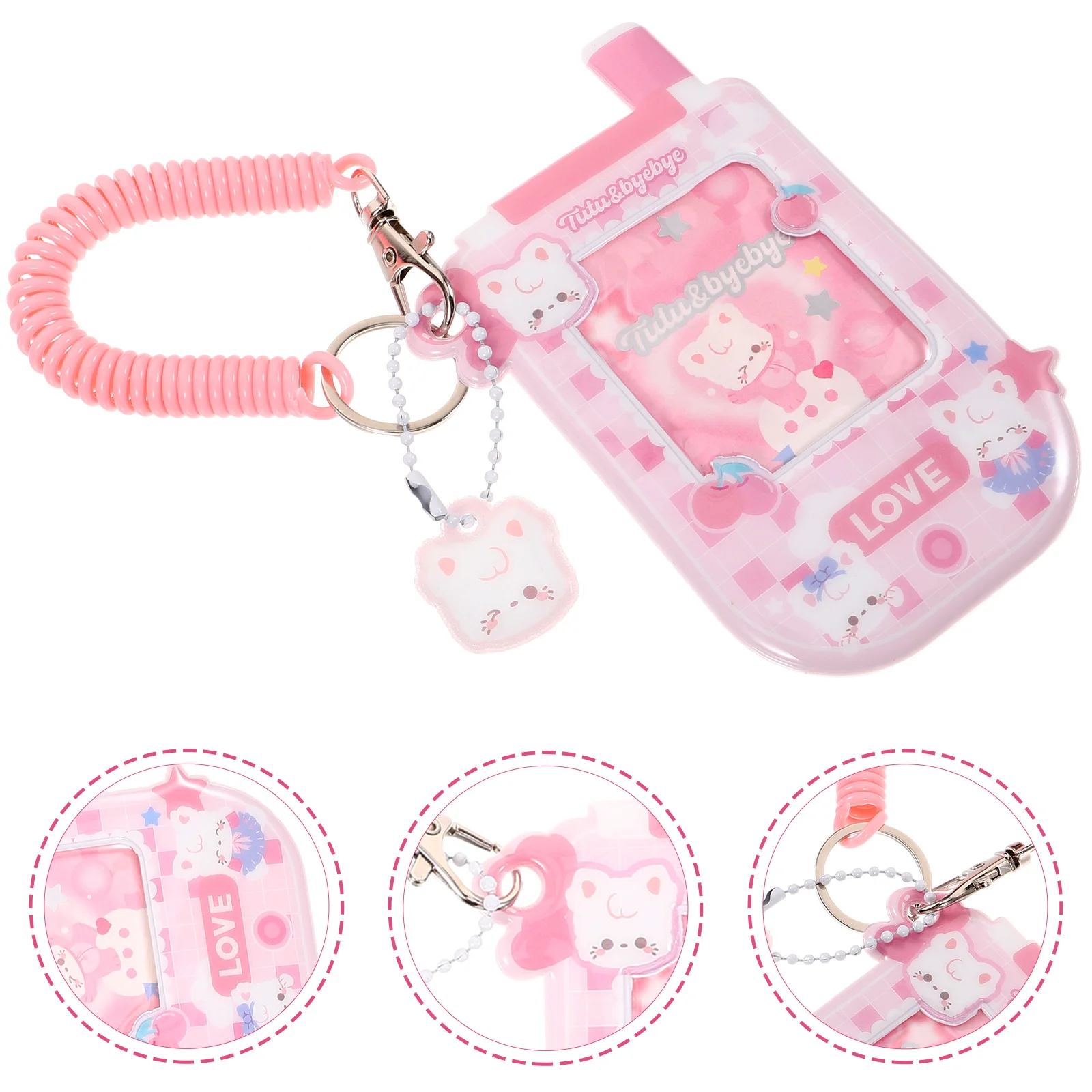 

Cartoon Plastic Card Sleeve Id Card Holder Hanging Card Cover Decorative Card Protection Cover