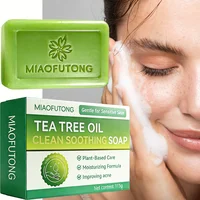 Savon antifongique à l'huile d'arbre à thé MIAOFUTONG, doux pour les peaux sensibles, soin à base de plantes, formule hydratante, améliore l'acné 2