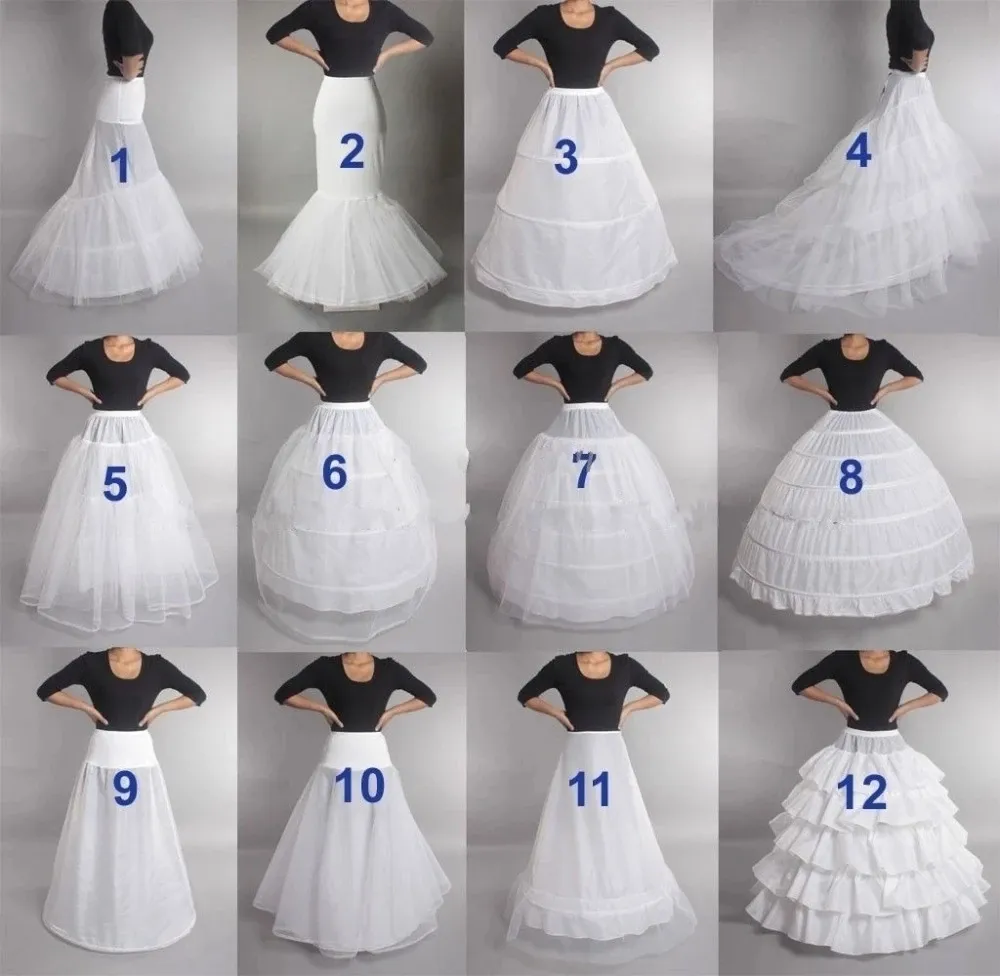 Standard Plus Size White 3-Hoops Wedding Bridal Petticoat Underskirt Crinoline A 
