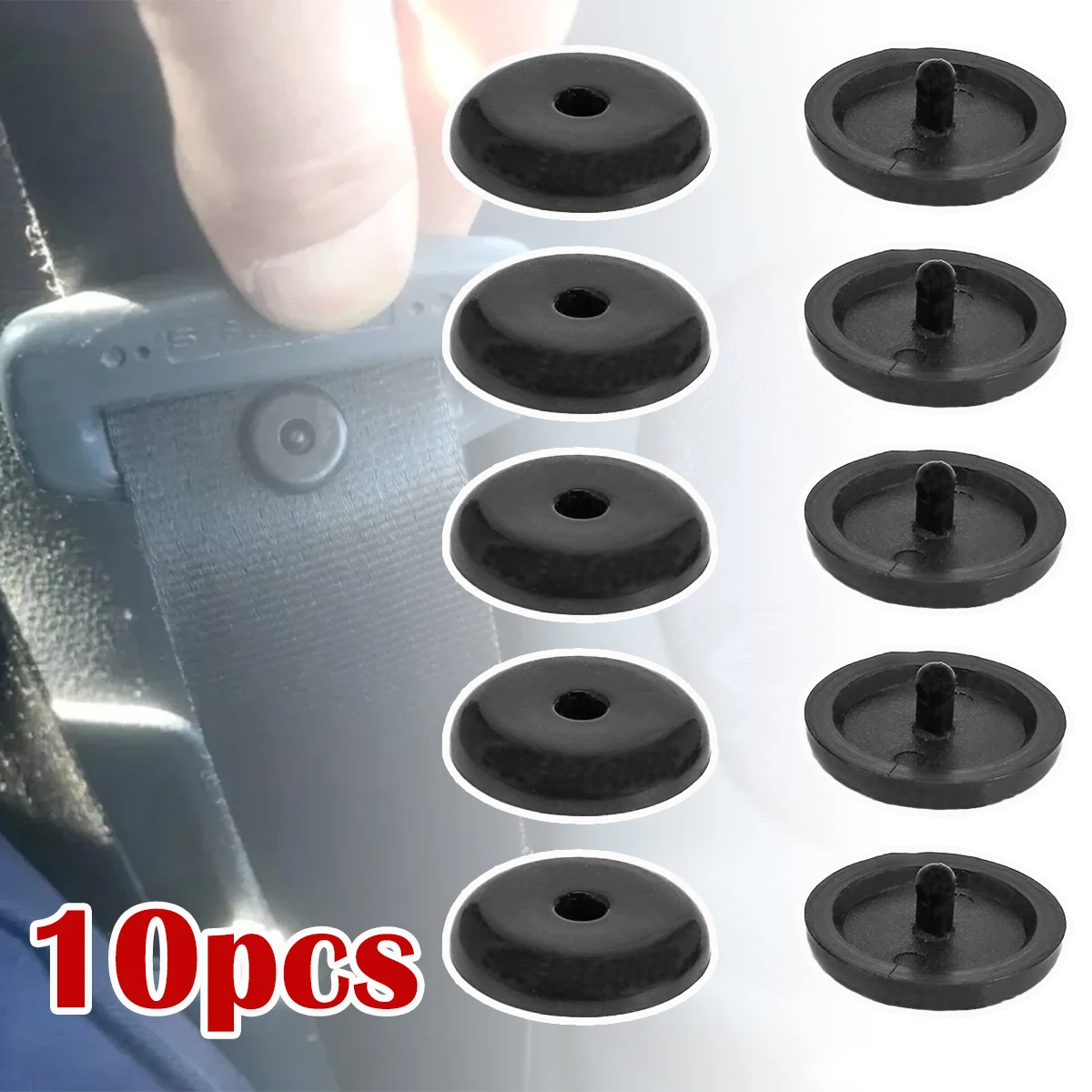 

Universal Safety Seatbelt Stopper Buckle Automobile Seat Belt Spacing Limit Stop Plastic Anti-slip Button Retainer Car Interior
