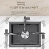 Hidden Bar Sink Stainless Steel Kitchen Sinks Embossed Single Slot with Lid Balcony Garden Coffee Shops Small Washing basin 3