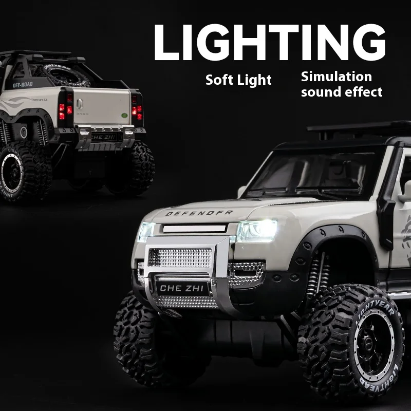 1:24 Land Rover Defender 6x6 Super Off Road Vehicle Alloy