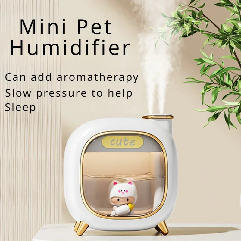 Air Ultrasonic Humidification Portable Doll Cute Bedroom 500ML Large Capacity Air Humidifier Air Purifier USB Charging Battery