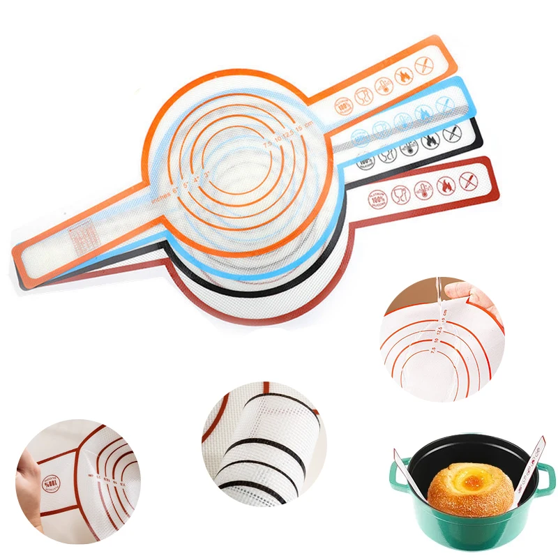 Silicone Non-Stick Bread Kneading and Transfer Pad with Long Handle – Heat-Resistant Bakery Tool