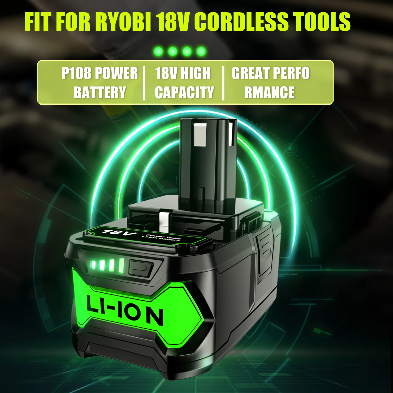 5.5Ah For RYOBI P108 18V One+ Plus Battery 18V P102 P103 P107 RB18L50  Lithium-Ion batteries RB18L26 RB18L40 Power Tools - AliExpress