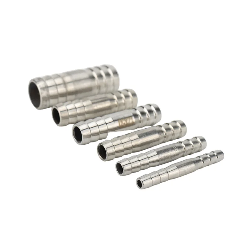 Hose Barb Straight Two Way 304 Stainless Steel Pipe Fitting Connector 6mm 8mm 10mm 12mm 13mm 14mm 15mm 16mm 17mm 18mm 19mm 20mm hose pipe fitting,pipe fitting,water pipe fitting