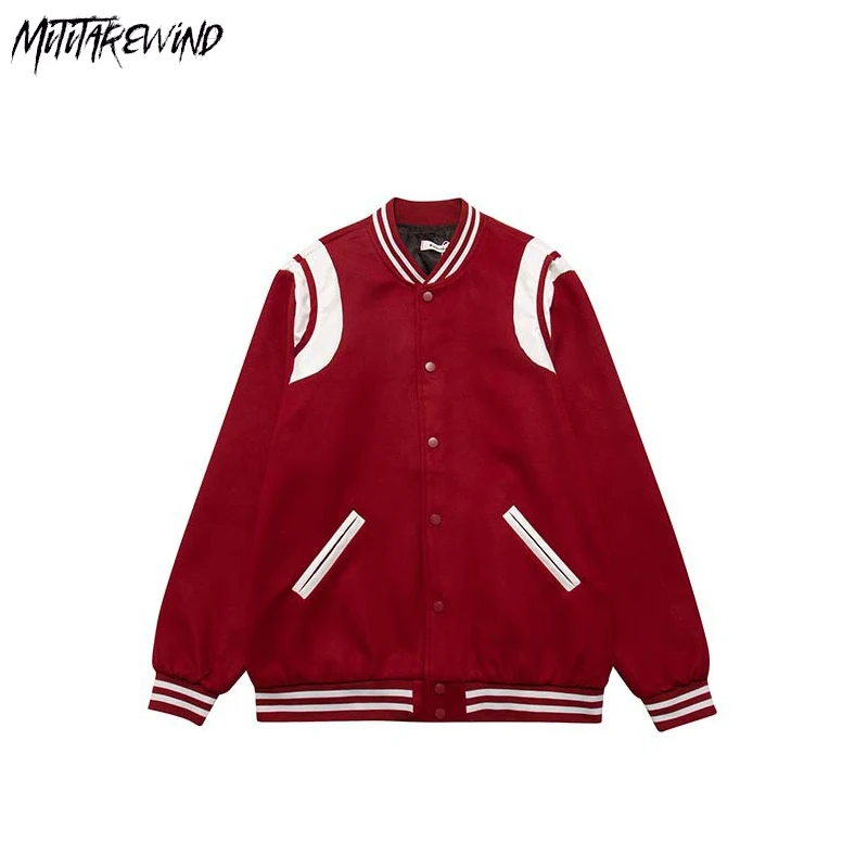 

American Fashion Streetwear Jacket Couple Men Y2K Long Sleeve Hip Hop Retro Baseball Uniform Couple Casual All Match Jacket Top