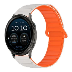 Magnetic Silicone Loop Strap - Universal 22mm/20mm Band - 1PCS 20MM (B - Starlight Orange)