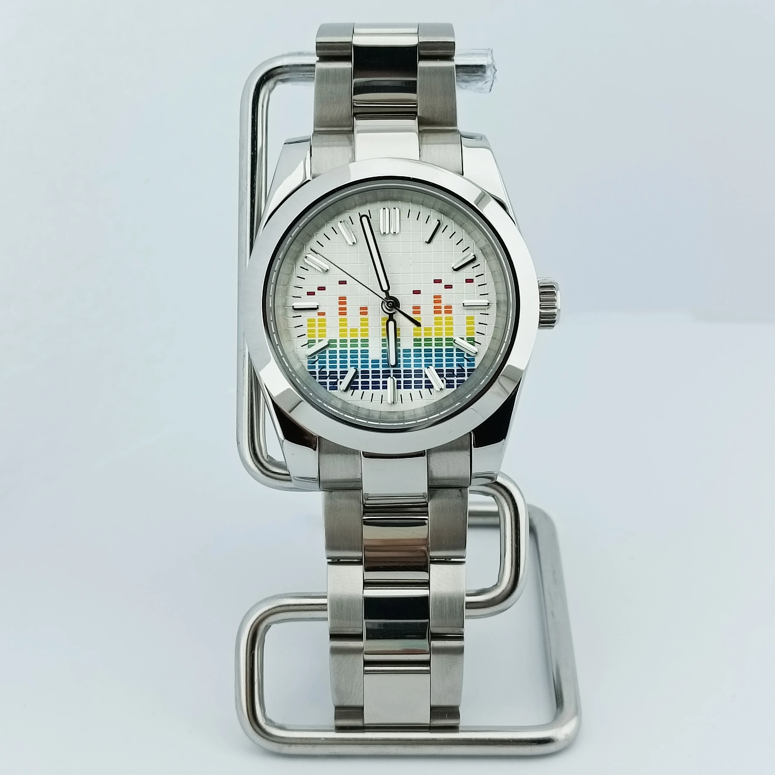 39mm Men Watch DJ Dial Automatic Mechanical Watch Sapphire Glass Case Waterproof Green Luminous Custom logo
