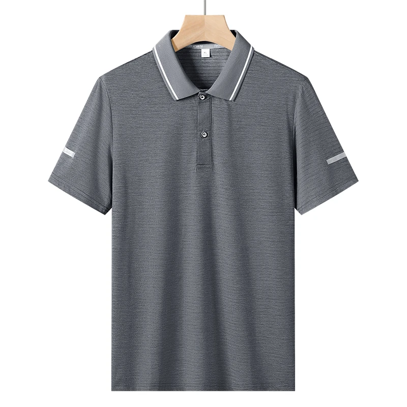 New Summer Breathable Polo Shirts Men Casual Patchwork Slim Fit Mens Polos Fashion Brand Male