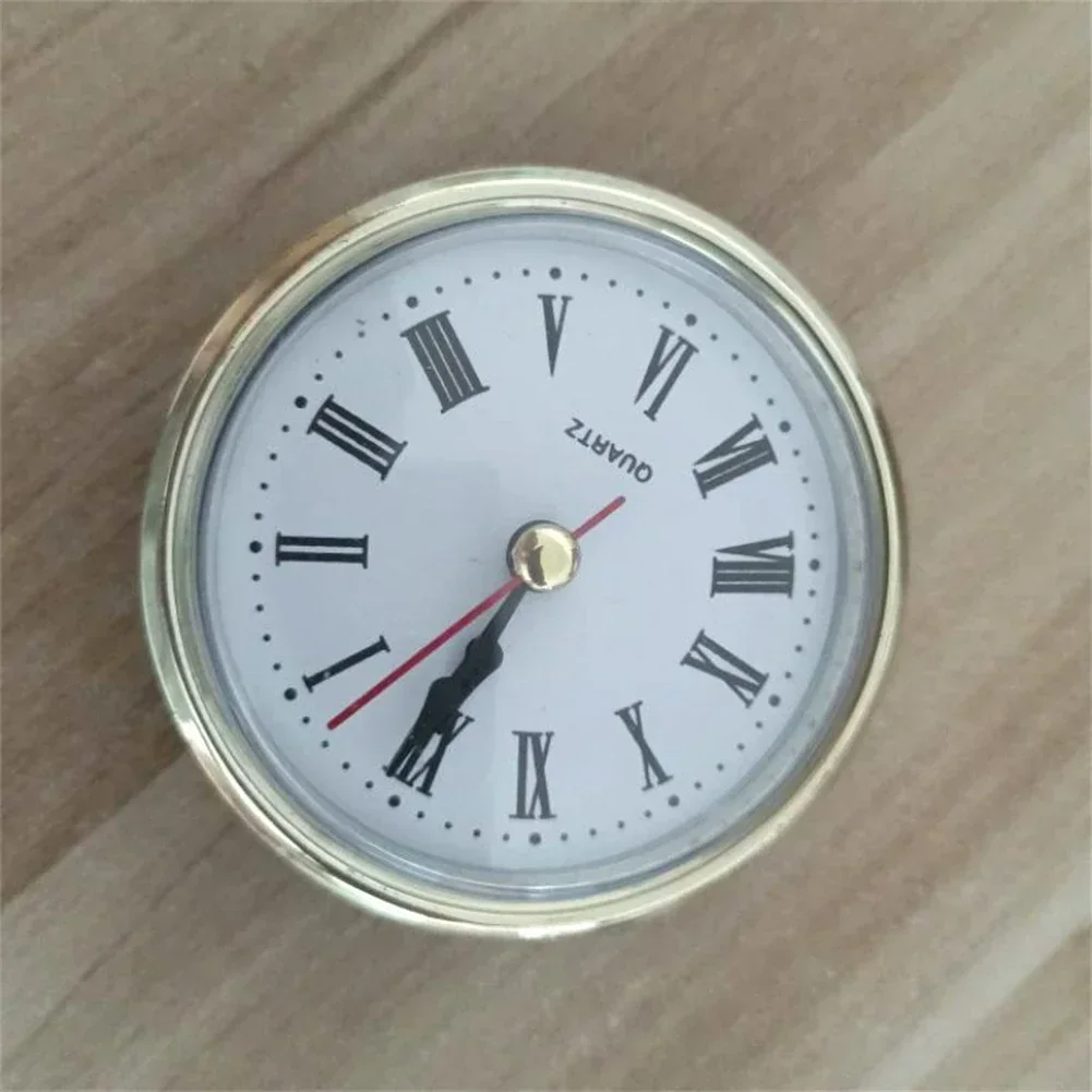 Clock Inserts Inserts Movement Quartz Clock Insert Roman Numbers 65MM Gold Color Plastic Replacement wall clock movement,quartz clock movement,clock accessory kit
