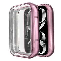 Full Cover Protective Case & Soft TPU Screen Protector - Mi Band 8 Pro (Pink)