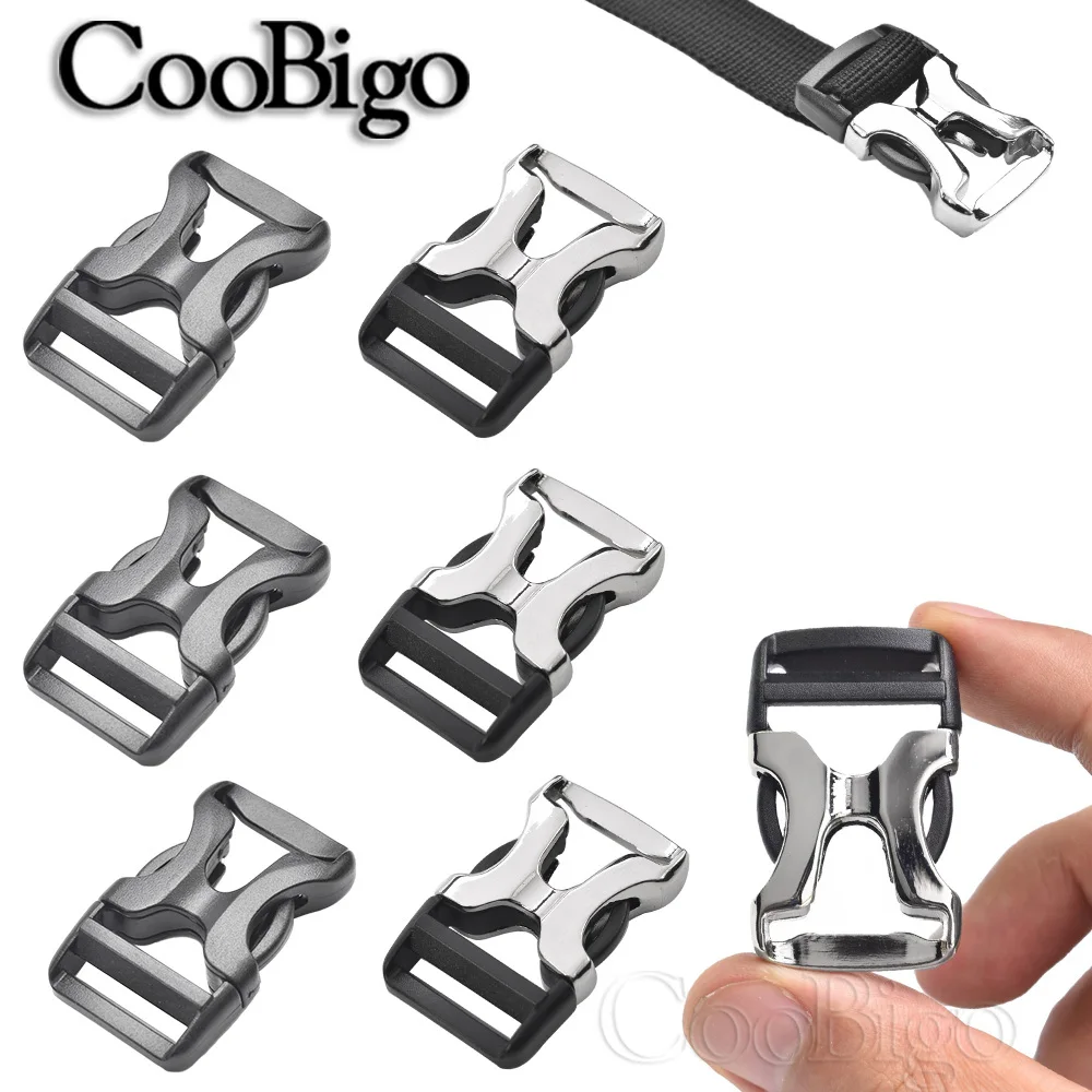 5pcs Plastic Release Buckle Paracord Bracelets Clips Adjust Buckles Outdoor Camping Backpack Strap Luggage Belt Accessories 20mm