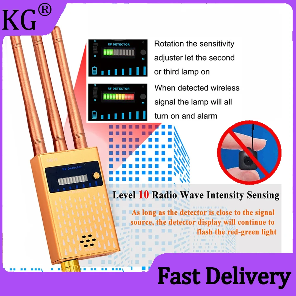 

Multi-function Anti-spy RF Signal Detector Professional Bug Camera GSM Audio Bug Finder Scan Wifi Signal Detector spy gadgets