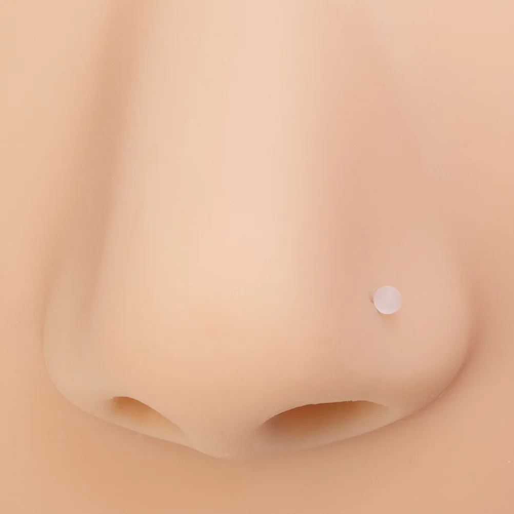 Clear Flexible Nose Ring Bioflex Nose Piercing Studs Acrylic Cartilage Earrings Body Jewelry 10pcs For Women Men 20G