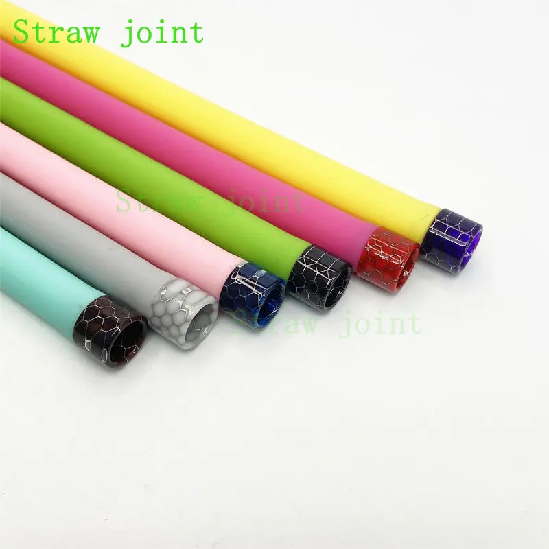 10pcs 810 Random Color Resin Straw Joint