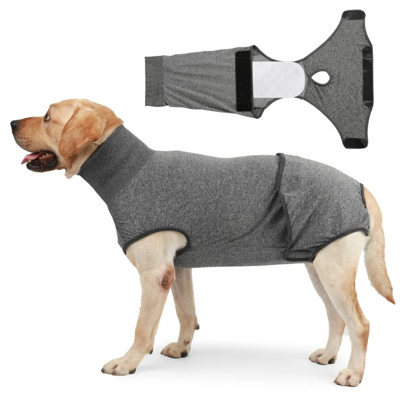 thumbnail image 1 of Traje de recuperación para perros y gatos después de una cirugía. Camisetas profesionales de recuperación para mascotas. Vendas para heridas abdominales de perros que evitan que se laman. XXS-3XL, 1 of 5