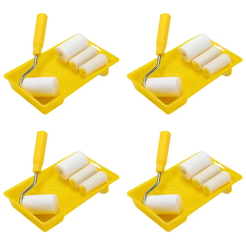 رغوة صغيرة بكرة طلاء اللوحة تزيين عدة 2 بوصة صغيرة رولة دهانات مجموعة صينية ل جدار اللوحة إصلاح فرشاة