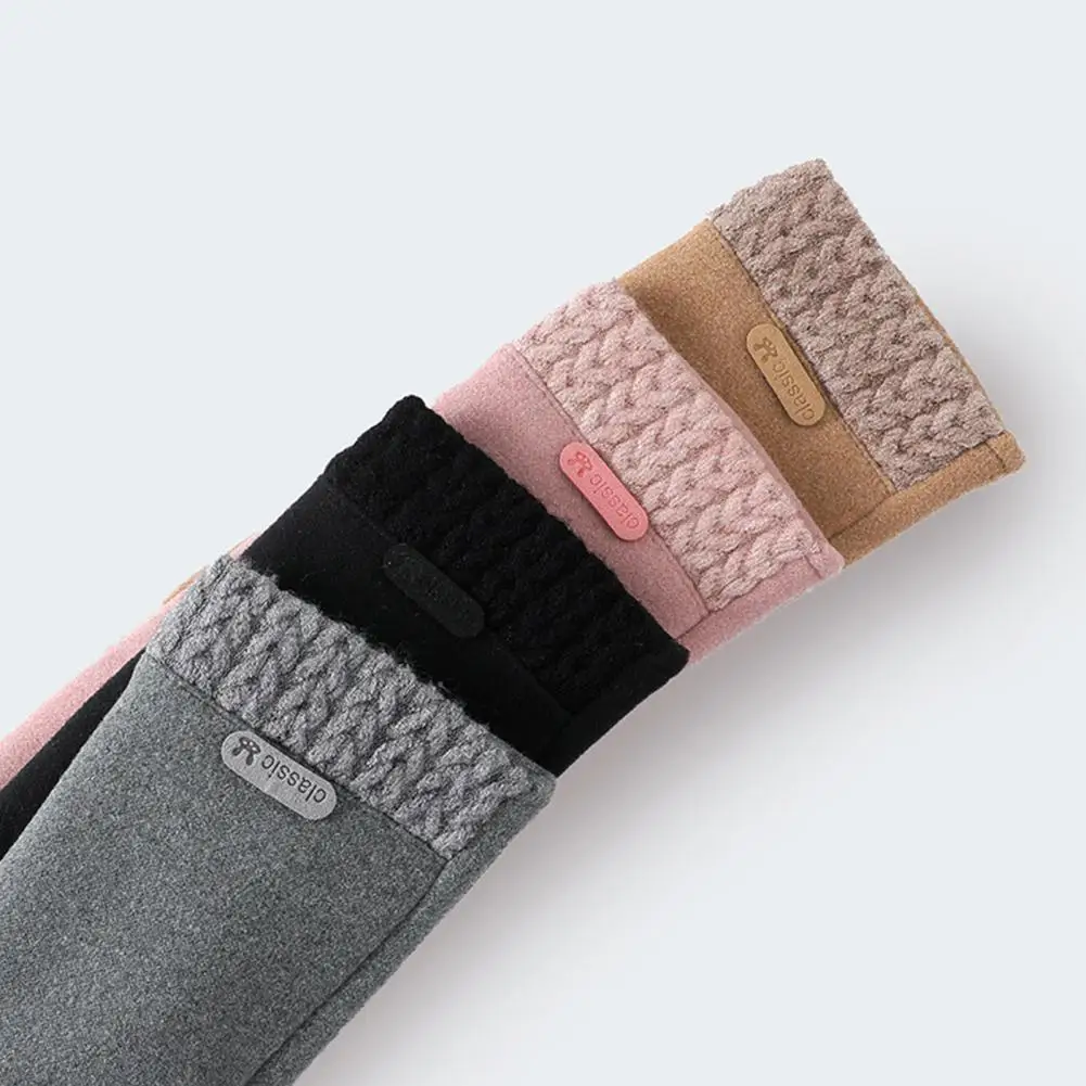 

Warm Gloves Winter Gloves for Women Touch Screen Windproof Resistant Plush Lined Anti-slip Ideal for Outdoor Cycling Skiing Dog