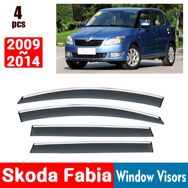 

FOR Skoda Superb 2009-2014 Window Visors Rain Guard Windows Rain Cover Deflector Awning Shield Vent Guard Shade Cover Trim